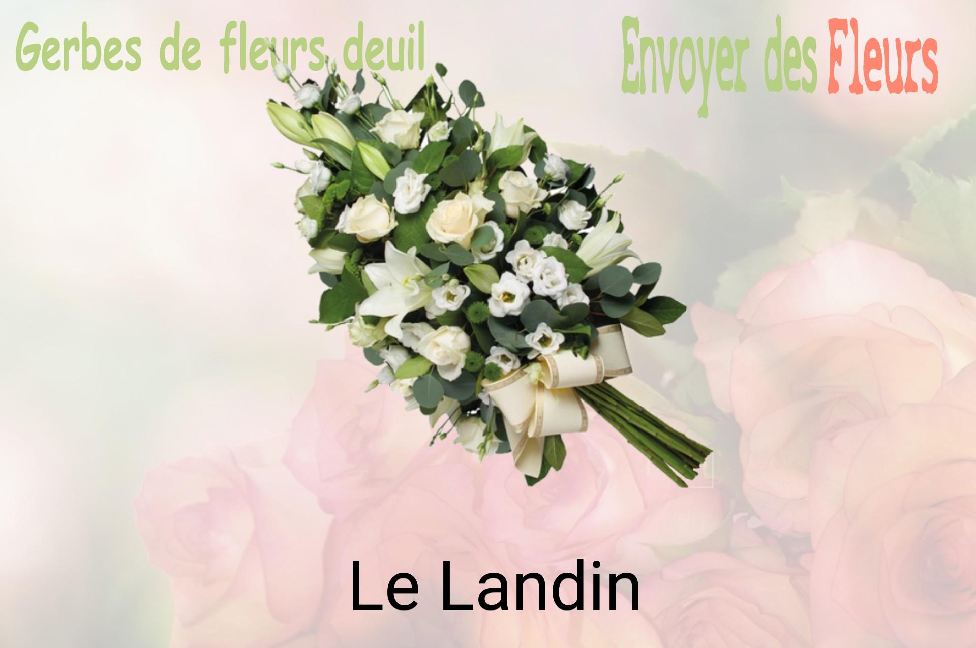 Gerbe de fleurs de deuil livrée à Le Landin